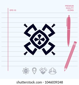 Geometric oriental pattern. Logo. Element for your design