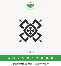Geometric oriental pattern. Logo. Element for your design