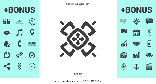 Geometric oriental pattern. Logo. Element for your design