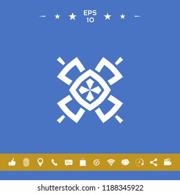 Geometric oriental pattern. Logo. Element for your design