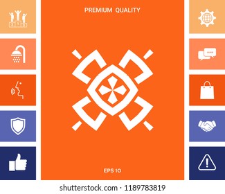 Geometric oriental pattern. Logo. Element for your design