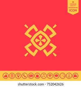 Geometric oriental pattern. Logo. Element for your design