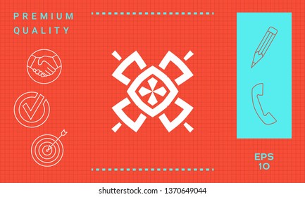 Geometric oriental pattern. Logo. Graphic elements for your design
