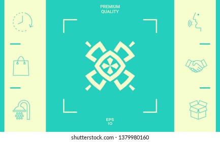Geometric oriental pattern. Logo. Graphic elements for your design