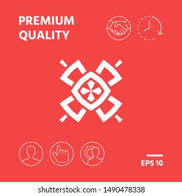 Geometric oriental pattern. Logo. Graphic elements for your design
