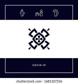 Patrón geométrico oriental. Logo. Elementos gráficos para el diseño