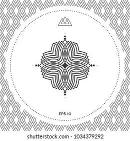 Geometric oriental pattern. Logo for your design