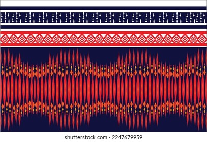 Geometric oriental pattern traditional Design for background,carpet,wallpaper,clothing,wrapping,Batik,fabric,Vector embroidery style 