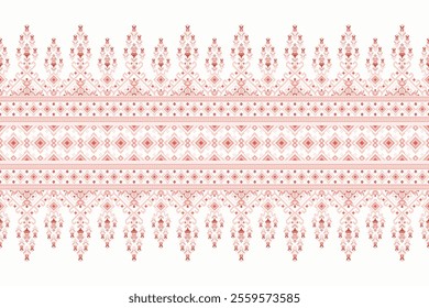 Geometric oriental pattern,geometric floral pattern on white background,vector illustration,floral cross stitch pattern,Aztec style,abstract background.design for texture,fabric,clothing,decoration.