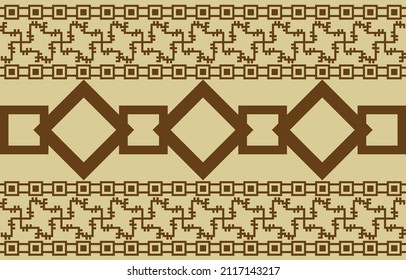 Geometric oriental tribal ethnic pattern traditional background Design for carpet,wallpaper,clothing,wrapping,batik,fabric,Vector illustration embroidery style.
