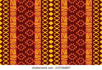 Geometrisches orientalisches Stammbaummuster Traditioneller Hintergrund Design für Teppichboden, Tapeten, Kleidung, Umhüllung, Batik, Stoff, Vektorgrafik Stickereistil.