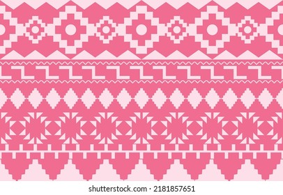 Geometric oriental tribal ethnic pattern traditional background Design for carpet,wallpaper,clothing,wrapping,batik,fabric,Vector illustration embroidery style.