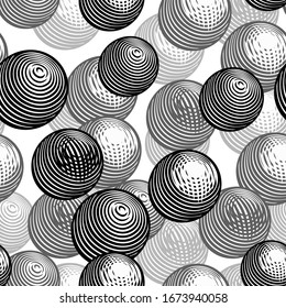 Geometric ornament. Abstract decorative seamless pattern. Great for fabric, textile. Flat style.Vintage color engraving stylized drawing. Vector illustration.