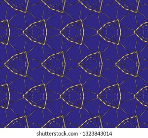 geometric ornament. Abstract   fractal. Background image. geometric seamless pattern. Pattern for website, corporate style, party invitation, wallpaper. Volumetric metal mosaic on a colored background