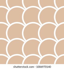 Geometric ornament. Beige and white seamless pattern for web, textile and wallpapers