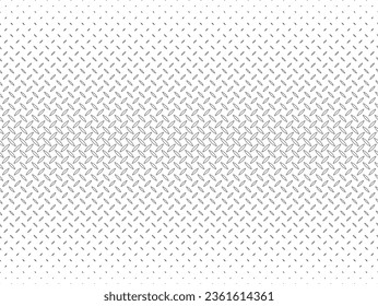 Geometric ornament. Black figures on white background.Seamless in one direction.Average fadeout
