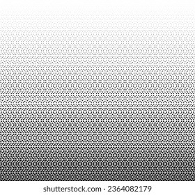 Geometric ornament. Black figures on white background. Seamless in one direction. Very long fadeout. Scale method