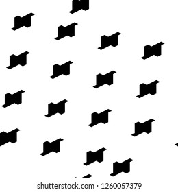 Geometric ornament. Blocks background. Figures wallpaper. Polygons backdrop. Digital paper, textile print, web design, abstract. Seamless pattern. Geometrical shapes motif. Vector artwork.