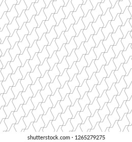 Geometric ornament. Blocks background. Figures wallpaper. Linear motif. Polygons backdrop. Digital paper, textile print, web designing, abstract. Seamless surface pattern design. Vector artwork.