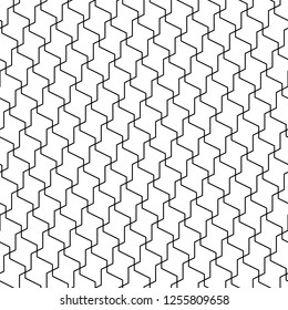 Geometric ornament. Blocks background. Linear motif. Digital paper, textile print, web designing, abstract. Seamless surface pattern design. Polygons backdrop. Figures wallpaper. Vector artwork.