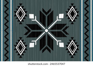 Geometric ornament for ceramics, wallpaper, textile, web, cards. Ethnic pattern. Border ornament. Native american design. Mexican motif Aztec ornament