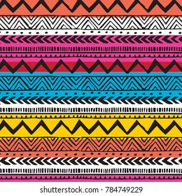 Geometric ornament for ceramics, wallpaper, textile, web, cards. Ethnic pattern. Border ornament. Native american design, Navajo. Mexican motif, Aztec ornament