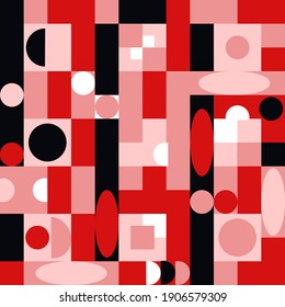 Geometric Ornament Constructivism Style Seamless Pattern