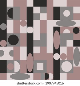 Geometric Ornament Constructivism Style Seamless Pattern