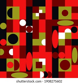 Geometric Ornament Constructivism Style Seamless Pattern