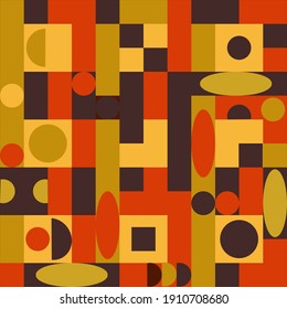 Geometric Ornament Constructivism Style Seamless Pattern