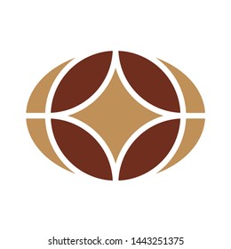 Geometric Ornament Cross Business Company Vector Logo Design