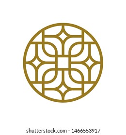 Geometric Ornament Cross Business Company Vector Logo Design
