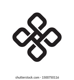Geometric Ornament Cross Business Company Vector Logo Design