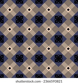 Geometric ornament. Decorative seamless pattern with arabesque for designer wallpaper, trendy print, trendy decor, home textile, retro decor. Vector.	