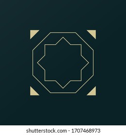 geometrisches Ornament. Symboldesign der Geometrie.