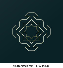 geometric ornament design. geometry element symbol design.