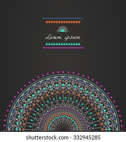 Geometric ornament, design modern card