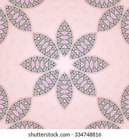 Geometric ornament, design modern card. Vector mystery linear flower pattern. Modern stylish texture. Contemporary graphic design.