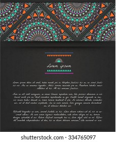Geometric ornament, design modern card. Vector mystery dark pattern  template. Modern stylish texture. Contemporary graphic design.