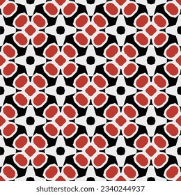 Geometric ornament in ethnic style.Abstract seamless pattern with squares,floral shapes, repeat tiles.Repeat design for fashion, textile design,  on wall paper, wrapping paper, fabrics and home decor.
