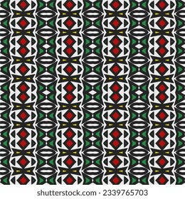 Geometric ornament in ethnic style.Seamless pattern with abstract  shapes.Repeat design for fashion, textile design,  on wall paper, wrapping paper, fabrics and home decor.