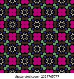 Geometric ornament in ethnic style.Seamless pattern with abstract  shapes, repeat tiles.Repeat design for fashion, textile design,  on wall paper, wrapping paper, fabrics and home decor.