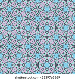 Geometric ornament in ethnic style.Seamless pattern with abstract  shapes.Repeat design for fashion, textile design,  on wall paper, wrapping paper, fabrics and home decor.