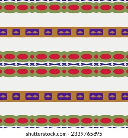 Geometric ornament in ethnic style.Seamless pattern with abstract  shapes.Repeat design for fashion, textile design,  on wall paper, wrapping paper, fabrics and home decor.