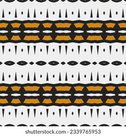 Geometric ornament in ethnic style.Seamless pattern with abstract  shapes.Repeat design for fashion, textile design,  on wall paper, wrapping paper, fabrics and home decor.