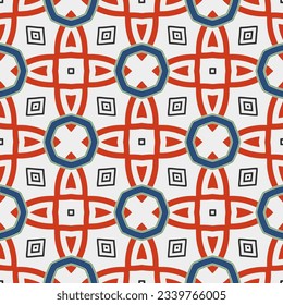 Ornamento geométrico de estilo étnico.Patrón sin foco con formas abstractas.Diseño repetido para moda, diseño textil, papel de pared, papel envolvente, tejidos y decoración doméstica.