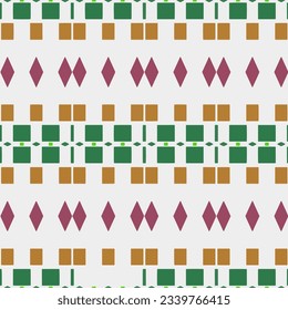 Geometric ornament in ethnic style.Seamless pattern with abstract  shapes.Repeat design for fashion, textile design,  on wall paper, wrapping paper, fabrics and home decor.