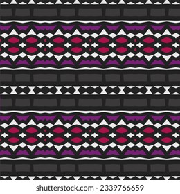 Geometric ornament in ethnic style.Seamless pattern with abstract  shapes.Repeat design for fashion, textile design,  on wall paper, wrapping paper, fabrics and home decor.