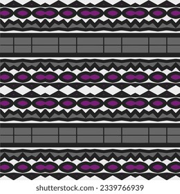 Geometrisches Ornament im ethnischen Stil.Nahtloses Muster mit abstrakten Formen.Wiederholtes Design für Mode, Textildesign, auf Tapete, Wickelpapier, Stoffe und Wohnungsdekor.