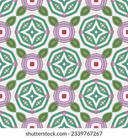 Geometric ornament in ethnic style.Seamless pattern with abstract  shapes.Repeat design for fashion, textile design,  on wall paper, wrapping paper, fabrics and home decor.